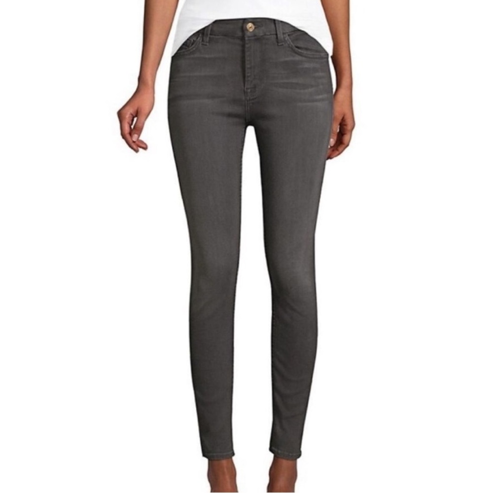 7 For All Mankind Women’s Charcoal B(air) Skinny Jeans SZ 27